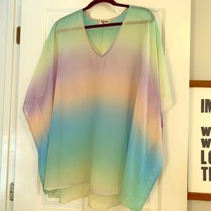 Multicolor sheer tunic